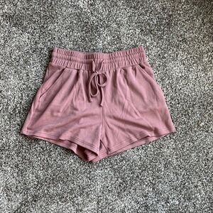 Happily Grey Pink Athletic Shorts with Elastic Waistband